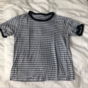 Brandy Melville Striped White Top
